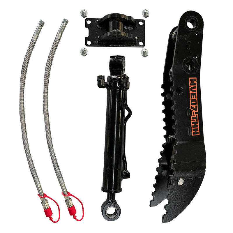 Hydraulic Thumb Attachment, Hydraulic Hoses and G ½" Flat Quick Couplers, Works for TMG-MVE07, TMG-MVE07-THH