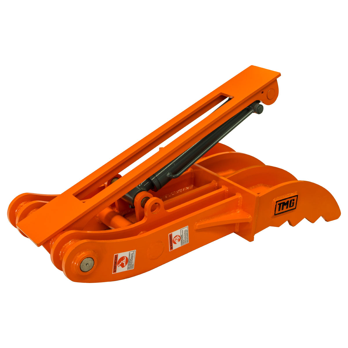 Hydraulic Thumb for 10-18 Ton Excavators, 4 Tines, Weld-On Base Plate, TMG-EHT18