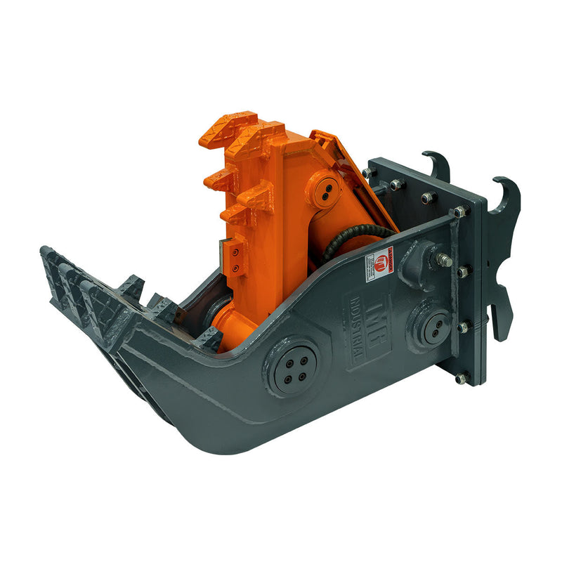 Hydraulic Pulverizer for 4-8 Ton Excavators, 30 Ton Crushing Force, Concrete Crusher, Rebar Cutting Jaw, TMG-EHP30