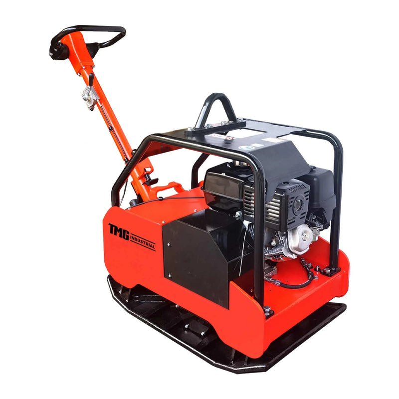 40 kN hydraulic reversible plate compactor with 13 HP Honda GX390 engine, ductile iron ram plate, anti-vibration handle, and sealed clutch – TMG-PC40H