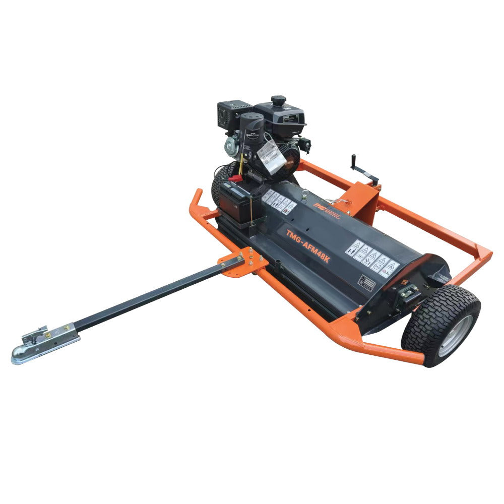 TMG-AFM48K 48" ATV flail mower with 14 HP Kohler engine and tow-behind side shift