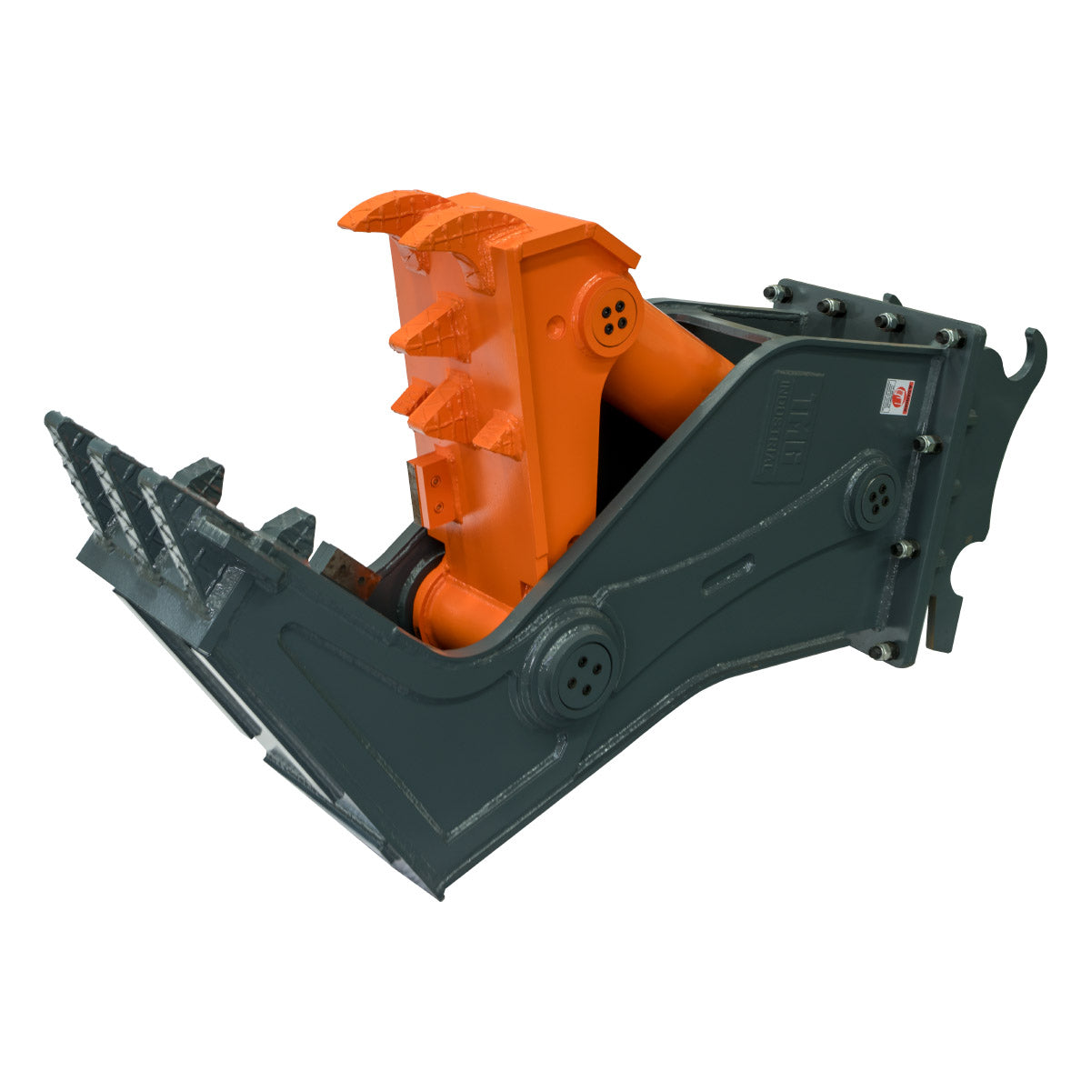 Hydraulic Pulverizer for 10-18 Ton Excavators, 65 Ton Crushing Force, Concrete Crusher, Rebar Cutting Jaw, TMG-EHP65