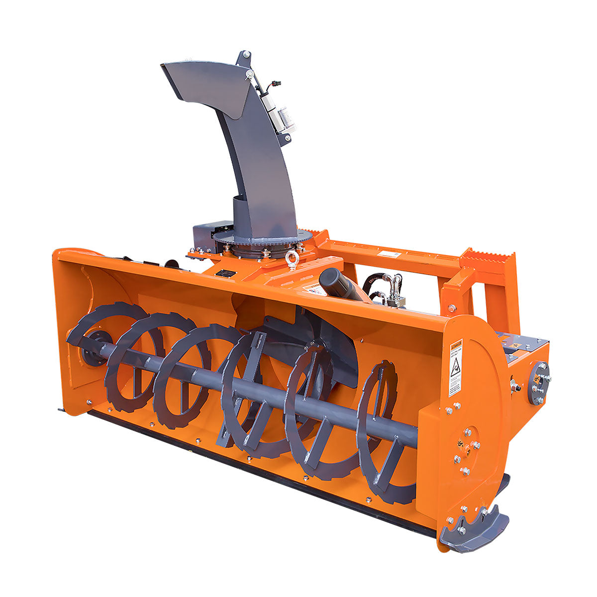 TMG-SSB60 60" skid steer snow blower with 24" impeller and 360° motor-driven chute