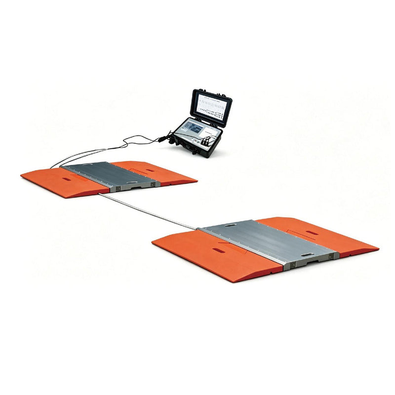 30 Ton Portable Axle Pad Scale, 15 Ton / 3300 lb Maximum Capacity Per Weighing Pad, Digital Display and Printer, TMG-FSP30