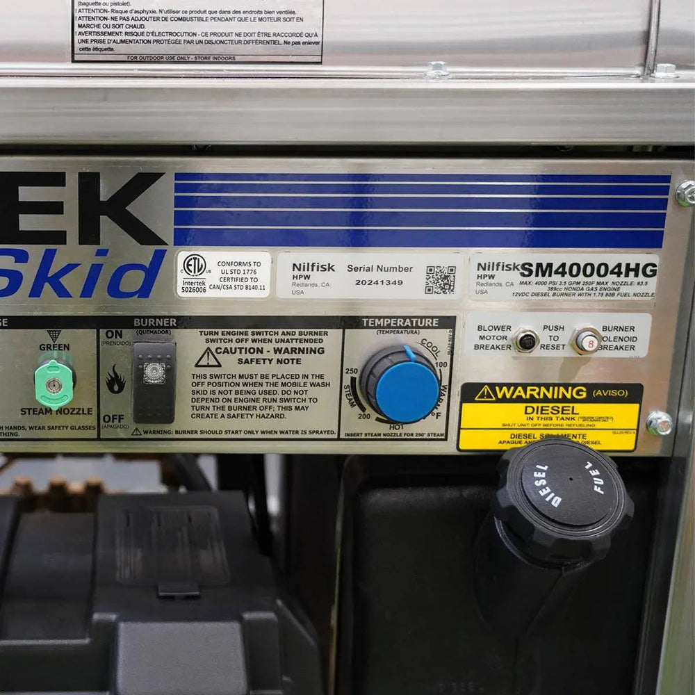 HYDRO TEK Nilfisk 4000 PSI 3.5 GPM Hot Water Pressure Washer, Honda Engine, MADE IN USA, Mfr Model # SM40004HG