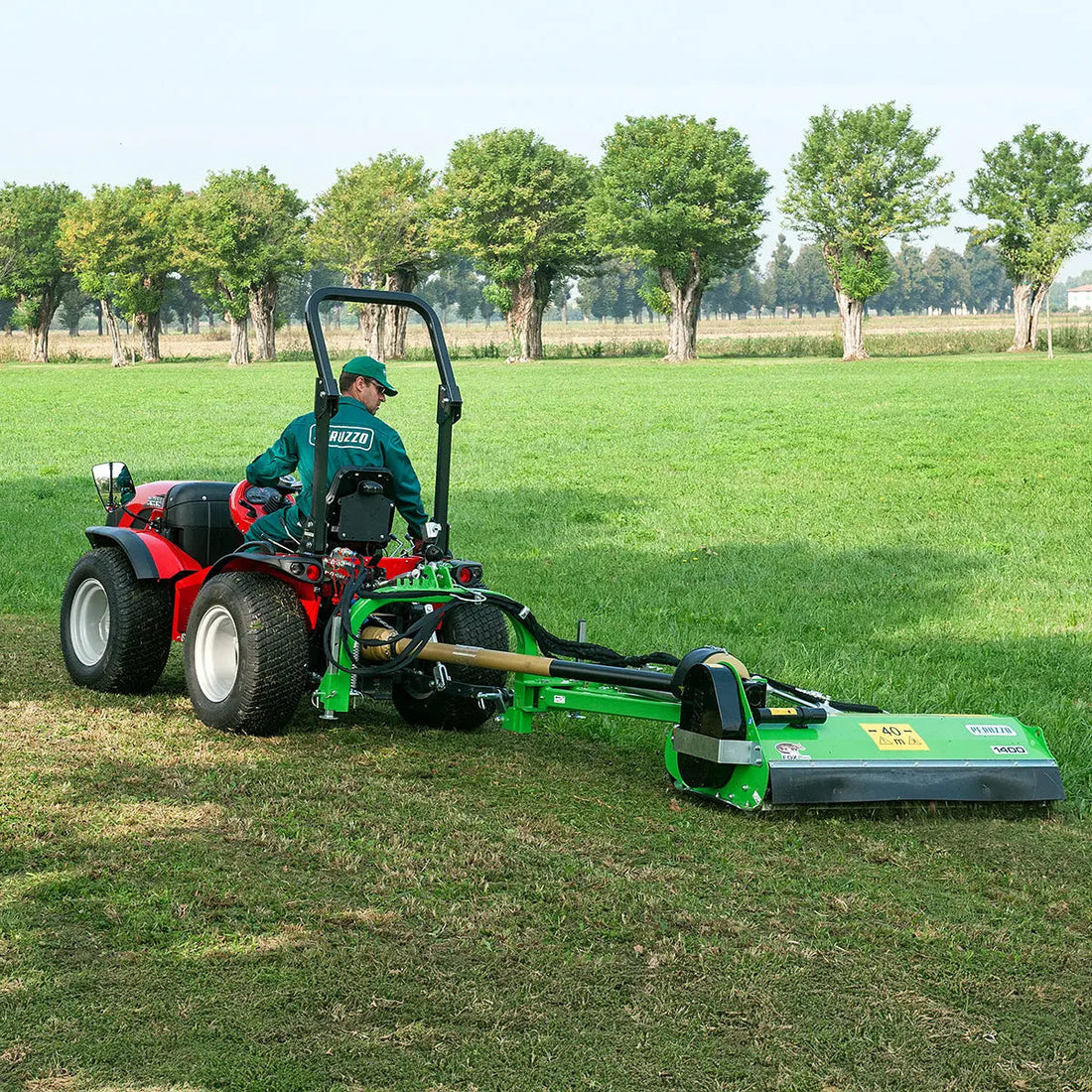 Side skids and rear roller