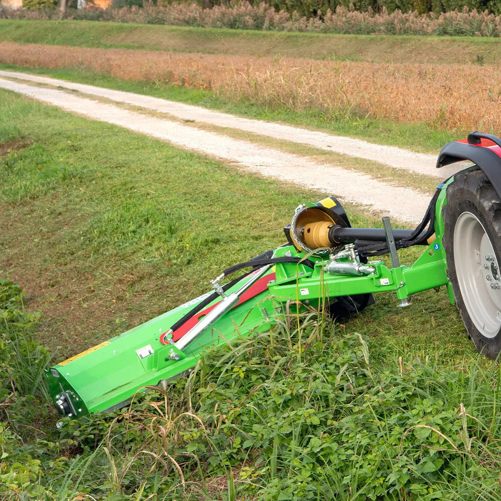 Peruzzo 53” Rear Mounted Ditch Bank Flail Mower for 30 to 45 HP Tractors, Category 1 & 2, MFR #: Fox Cross 1400, Made in Italy