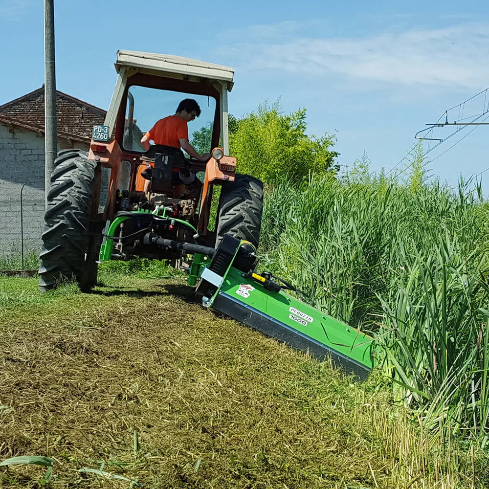 Peruzzo 67” Rear Mounted Ditch Bank Flail Mower for 35 to 45 HP Tractors, Category 1 & 2, MFR #: Elk Cross 1400, Made in Italy