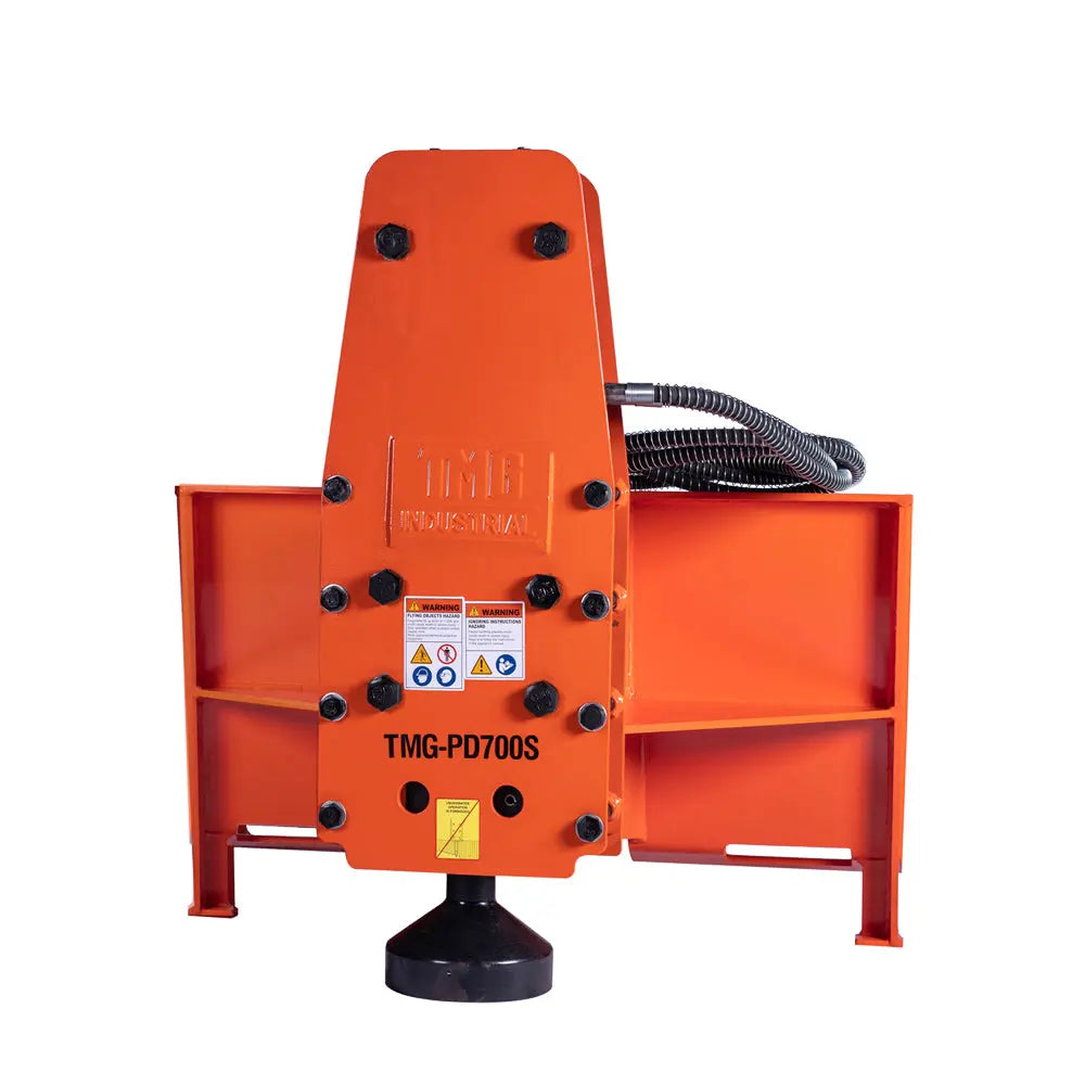 TMG Industrial Skid Steer Post Pounder, 8” Post Diameter, 700 Ft-lb Energy Class, 500-900 BPM Pounding Rate, TMG-PD700S