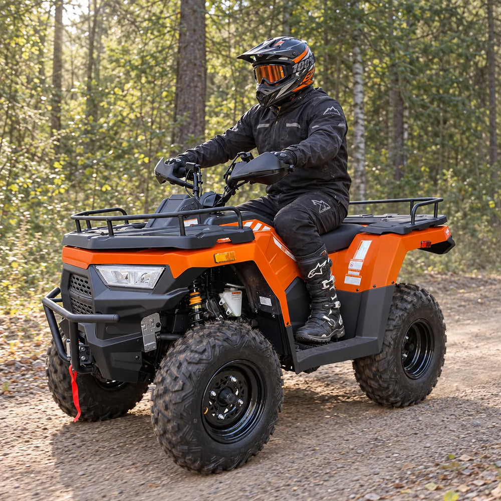 275cc ATV with On-Demand 4WD, Locking Differential, Cargo Racks, Trailer Hitch, and LED Lighting TMG-ATV325