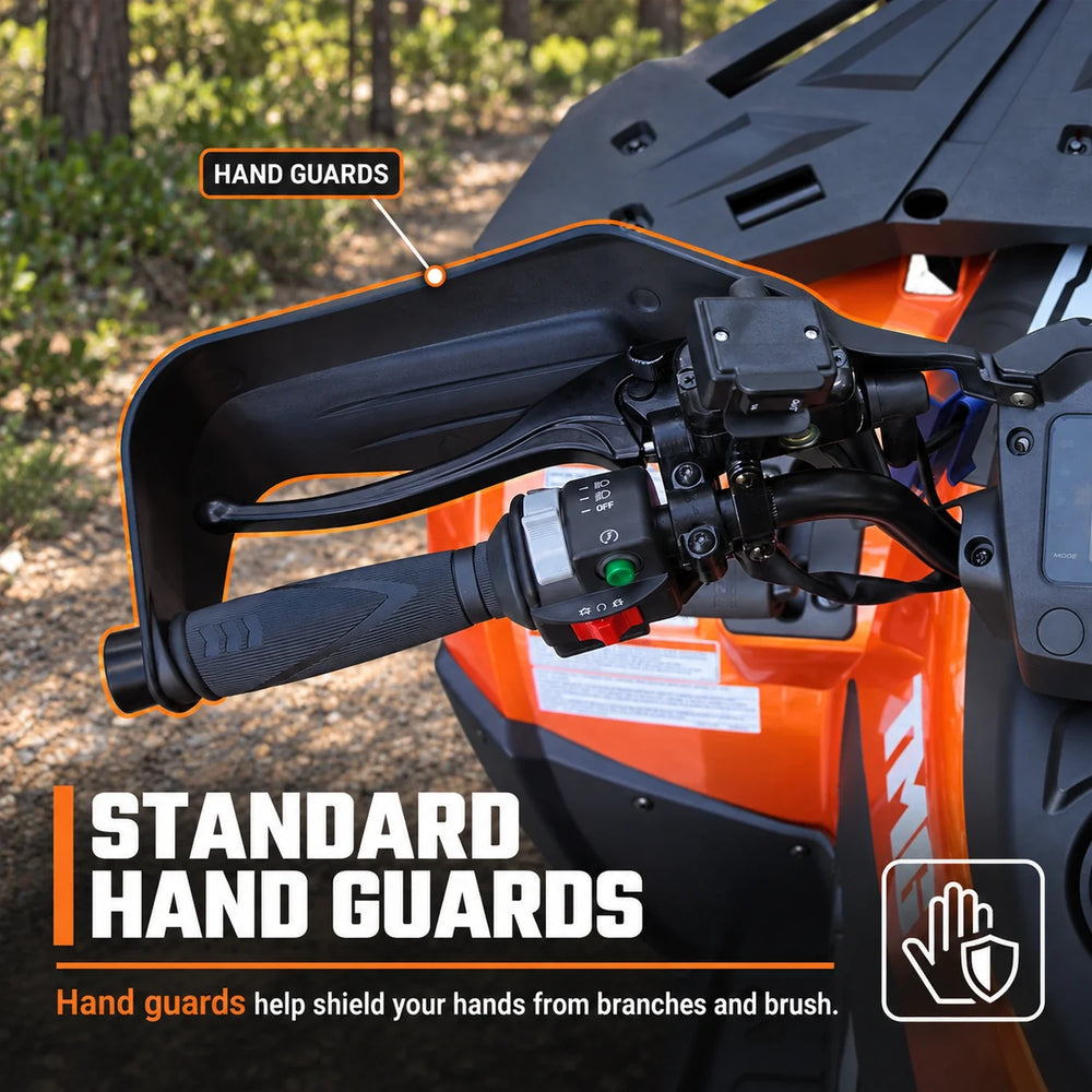 493cc ATV with On-Demand 4WD, Locking Differential, Trailer Hitch, Cargo Racks, and LED Lighting TMG-ATV555