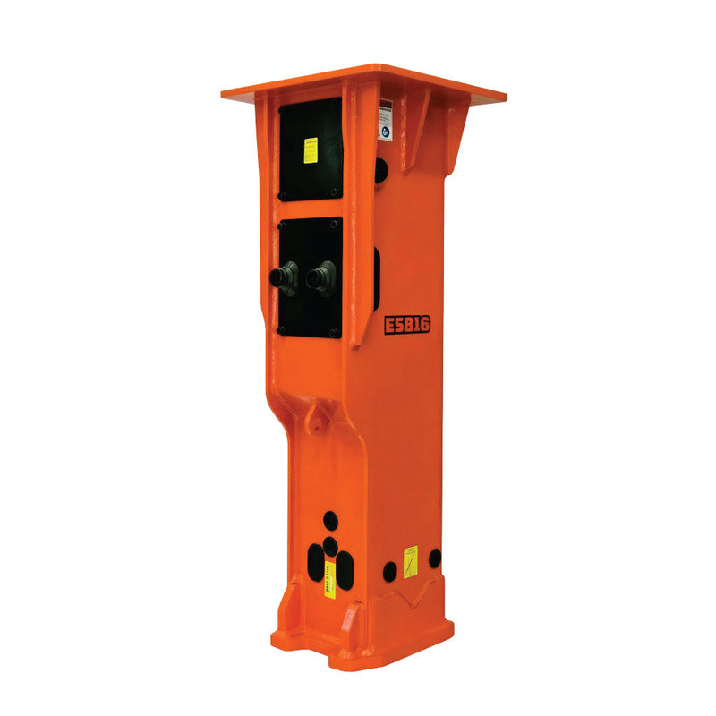 Hydraulic Breaker For 10-16 Ton Excavator, 4" Chisel, 2600J Impact Energy, Nitrogen Charge Kit and Tool Kit Included, TMG-ESB16