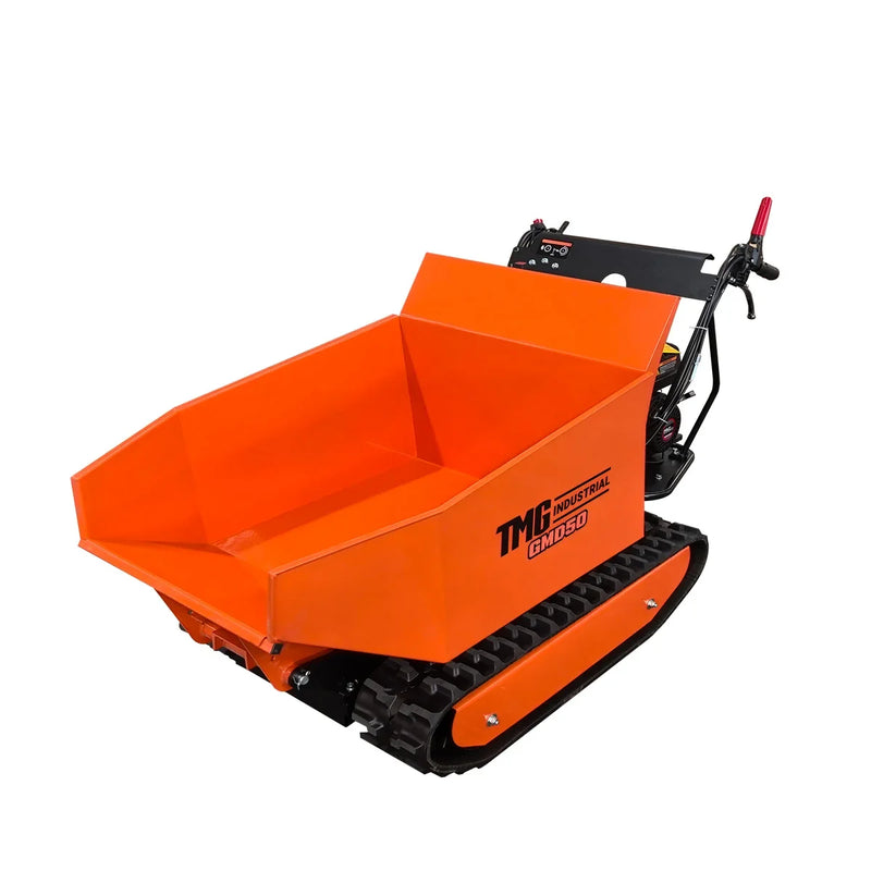1,100 lb Tracked Dumper, Hydraulic Tipping, 196cc 6.5 HP Gas Engine, 3-Speed Transmission, TMG-GMD50