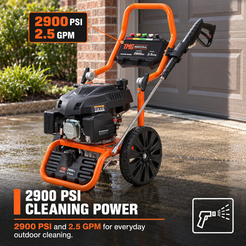 Nettoyeur à essence de 2 900 PSI, poignée rabattable