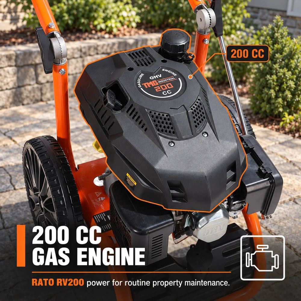 Nettoyeur à essence de 2 900 PSI, poignée rabattable