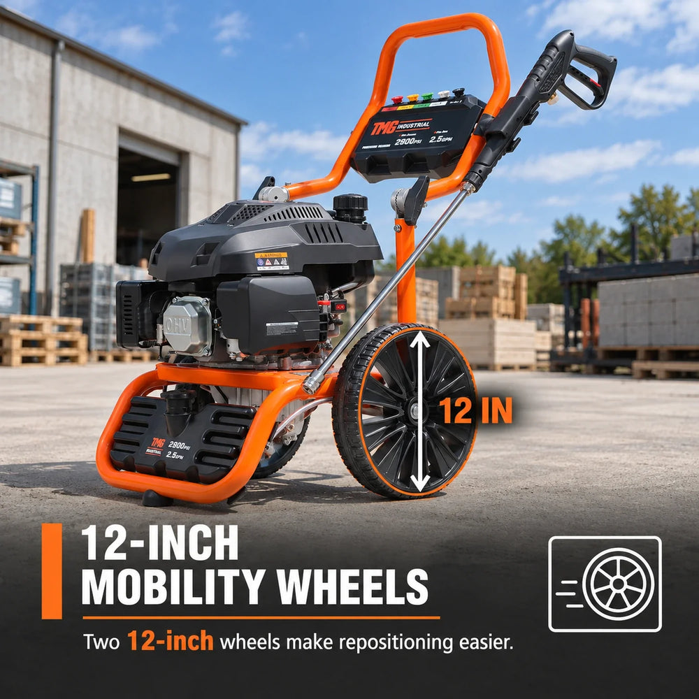 Nettoyeur à essence de 2 900 PSI, poignée rabattable