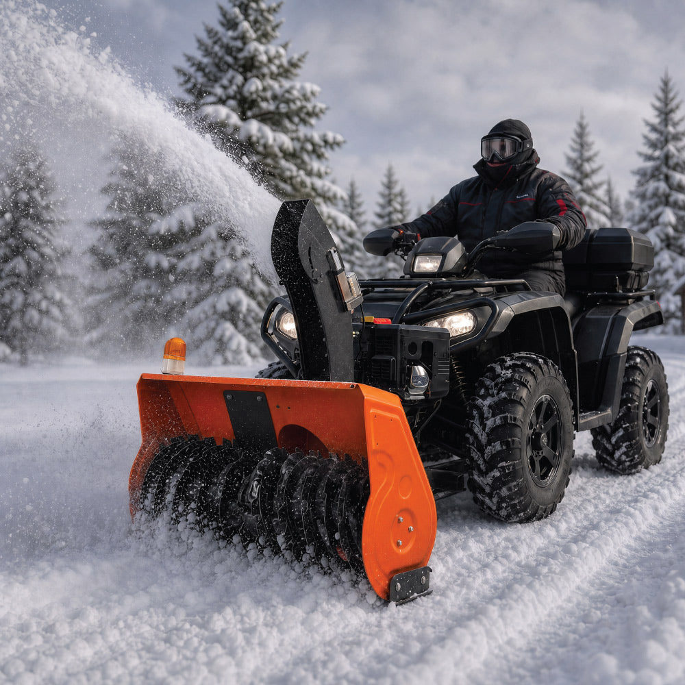 Souffleuse à neige à essence de 47 po pour VTT/VTC