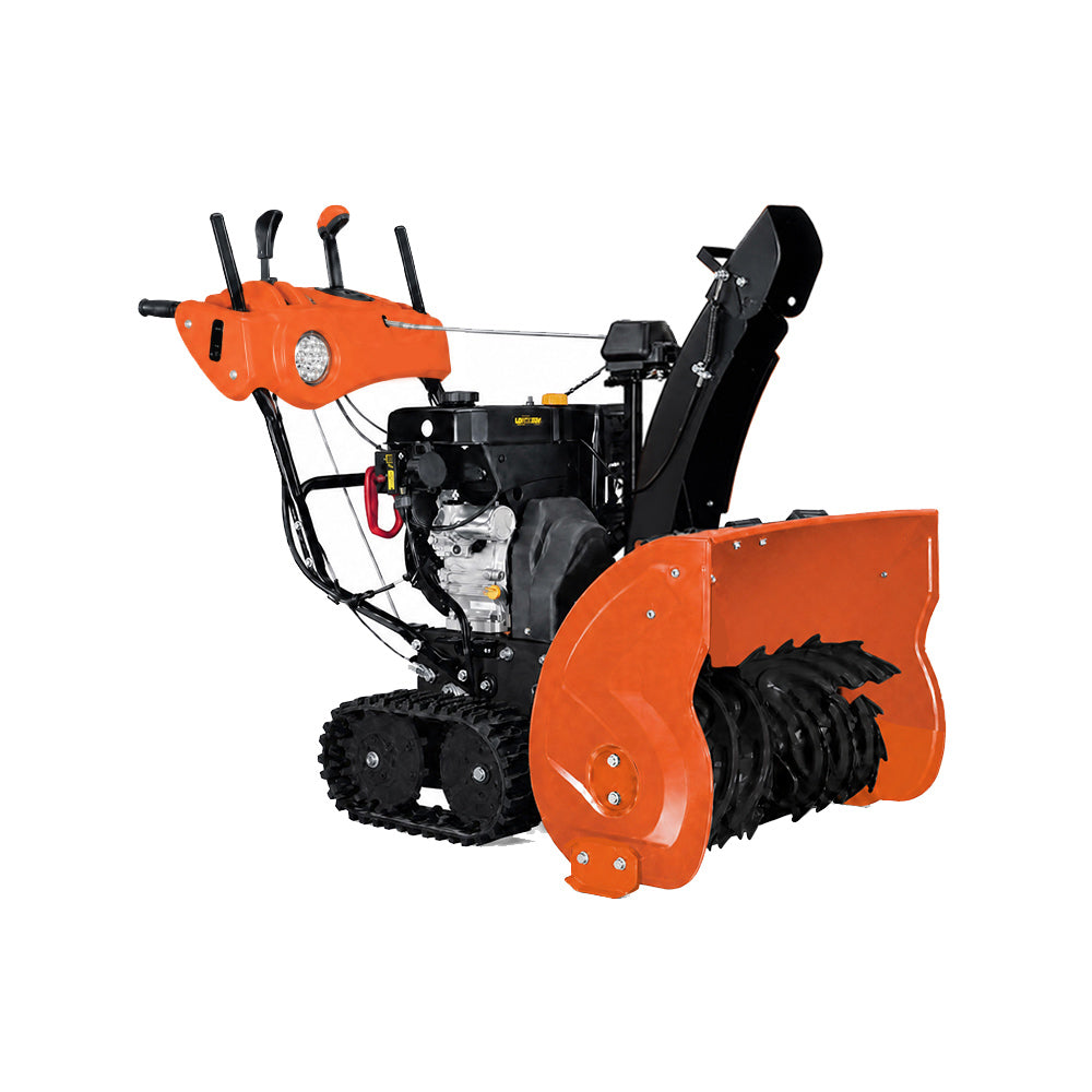 28" Track Drive Snow Blower, 302cc/10 HP Gas Engine, Electric Start, Serrated Auger, Joystick, LED Light, Heated Handlebar, TMG-GSBT28