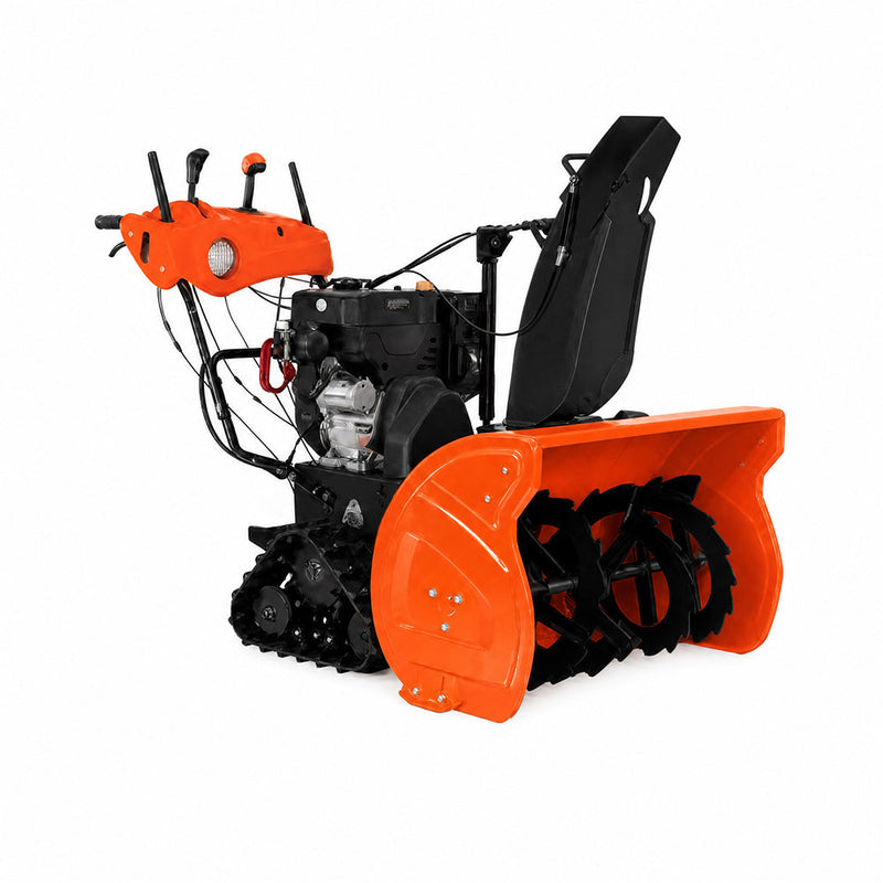 33" Track Drive Snow Blower, 420cc 15 HP Gas Engine, Serrated Auger, Joystick, LED Light, Heated Handlebar, TMG-GSBT33
