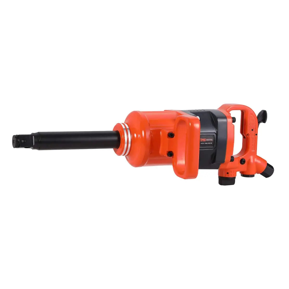 TMG Industrial 1” Drive 1630 ft-lb Pneumatic Extended Impact Wrench Hammer, Aluminum Alloy Housing, 8” Anvil, 175 PSI, TMG-ATW16E