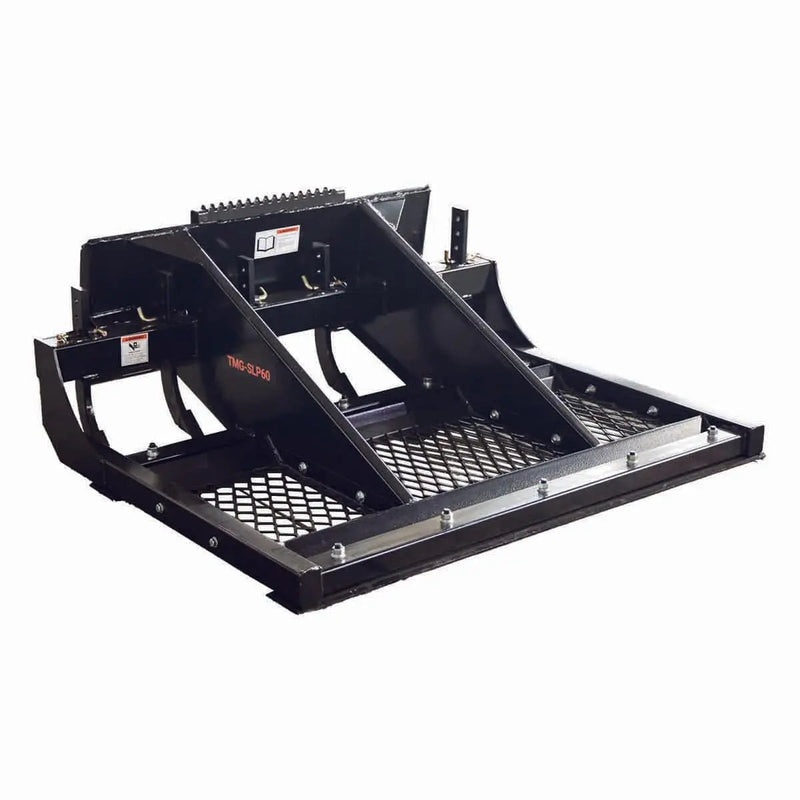 TMG Industrial 60” Skid Steer Land Plane, Adjustable & Reversible Scarifier Teeth, Bolt-On Cutting Blades, Removable Sift Screen, TMG-SLP60