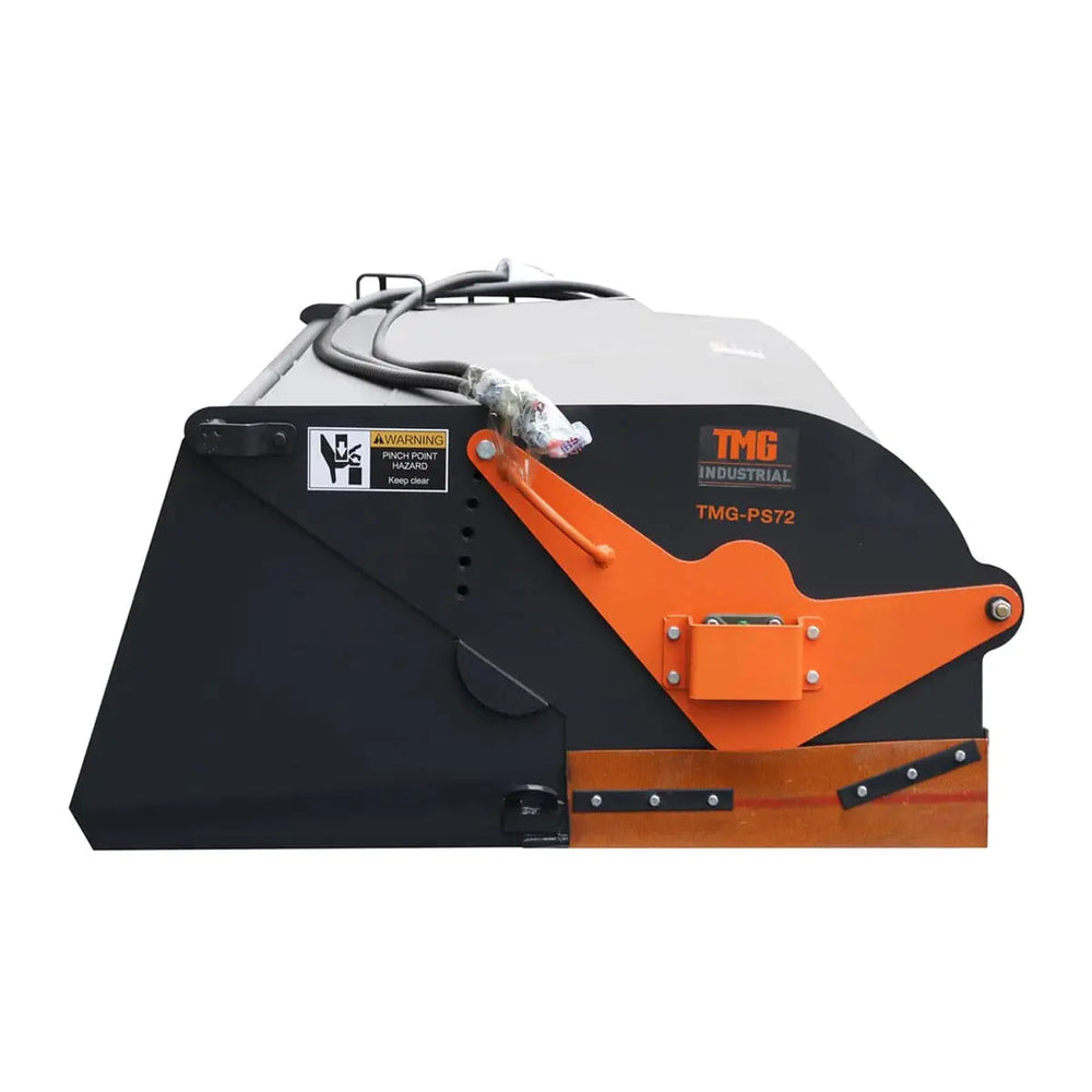 Balayeuse ramasseuse de 72 po avec godet pour chargeuse compacte