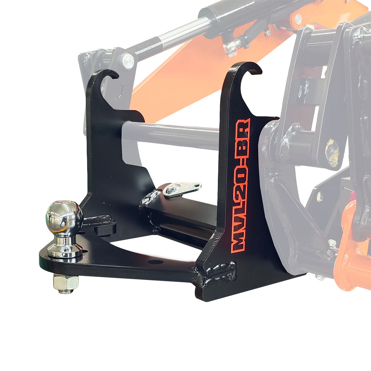 2" Ball Mount Hitch Receiver, Works for TMG-MVL16 & TMG-MVL20 Stand-on Skid Steer, TMG-MVL20-BR