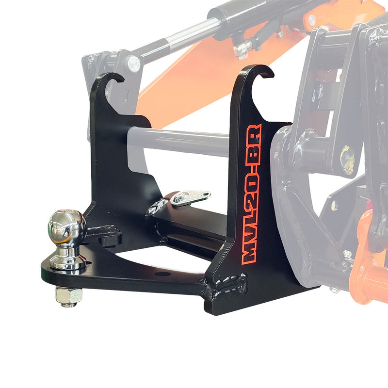 2" Ball Mount Hitch Receiver, Works for TMG-MVL16 & TMG-MVL20 Stand-on Skid Steer, TMG-MVL20-BR