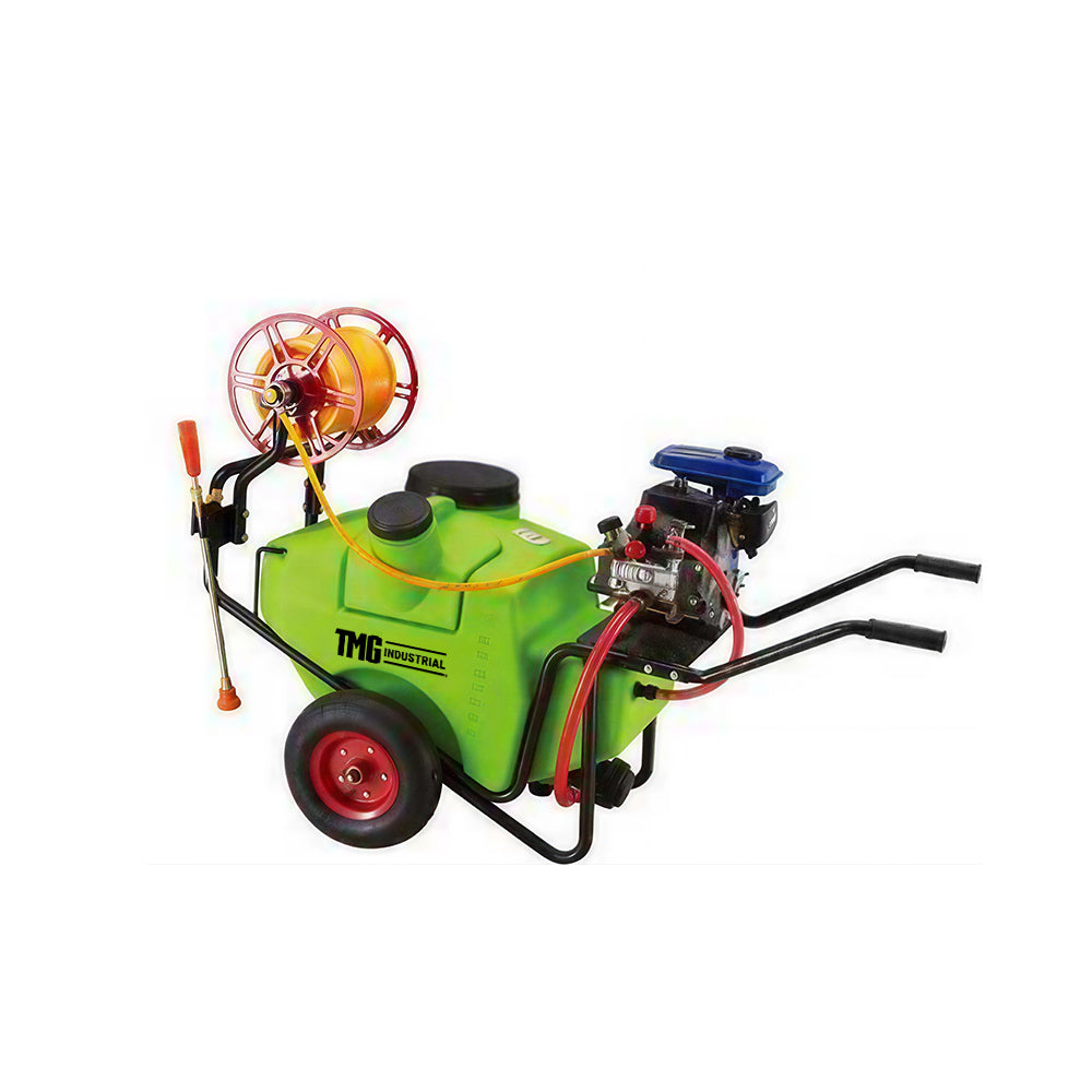 25 Gal Wheelbarrow Sprayer, 8.2 GPM, 2.5 HP Gas Engine, 34' Spray Range, TMG-PSC25