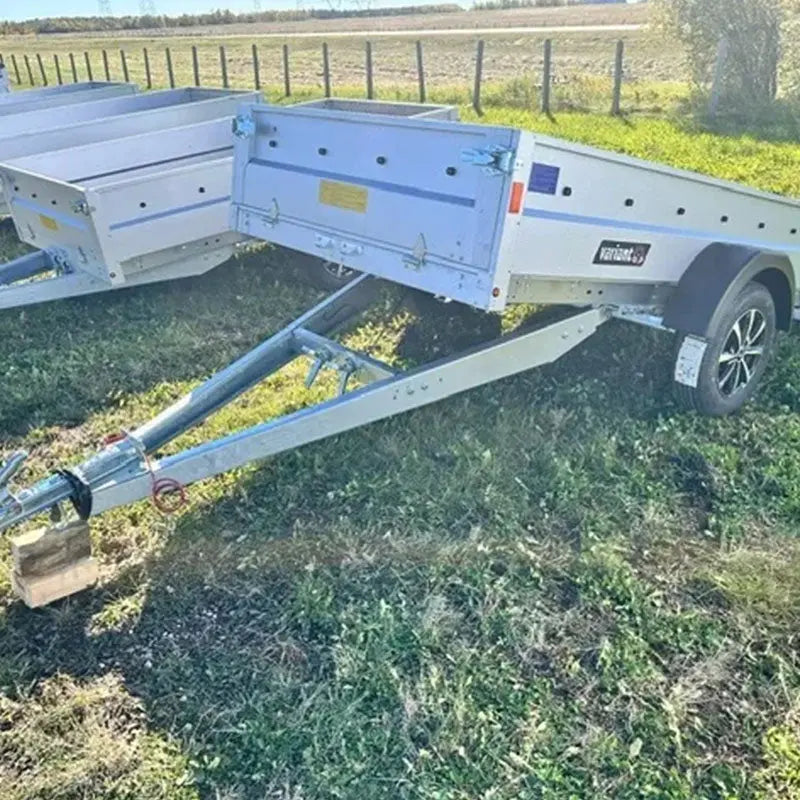 Variant 9’ Heavy Duty Utility Tilt Trailer with Ramp, 5’ x 9’ Inner Box, MFR #: 754Tilt, Made in Canada